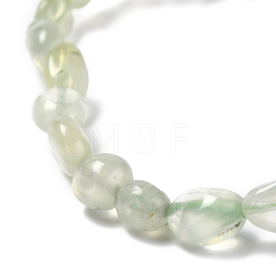 Natural Prehnite Beaded Stretch Bracelets BJEW-F414-02A-08-1