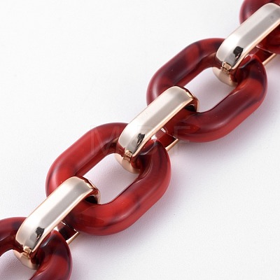 Imitation Gemstone Style Acrylic Handmade Cable Chains AJEW-JB00517-06-1