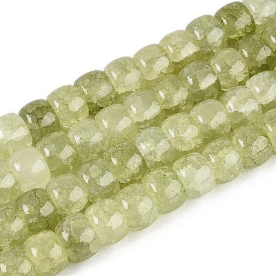 Baking Paint Crackle Glass Beads Strands DGLA-N019-02A-02-1