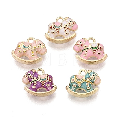 Alloy Enamel Pendants ENAM-N069-08KCG-1