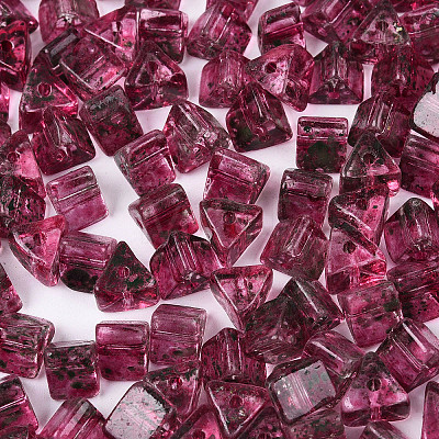 Picasso Transparent Glass Beads SEED-Q039-02G-1