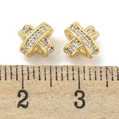 Brass with Clear Cubic Zirconia Charms KK-Q820-21G-1