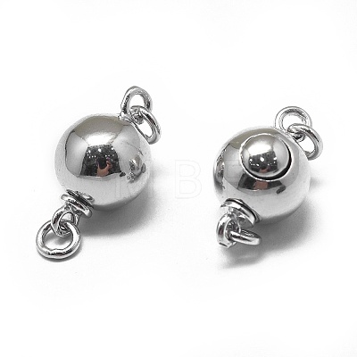 Anti-Tarnish Rhodium Plated 925 Sterling Silver Box Clasps STER-L057-015A-1