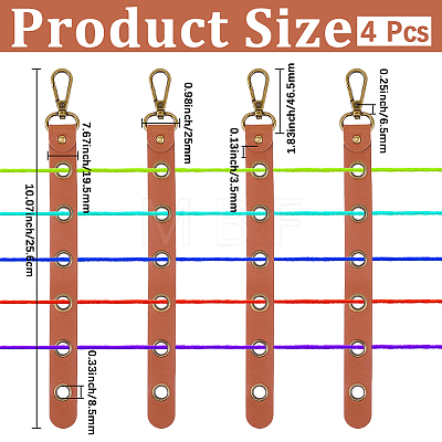 4Pcs Alloy Leather Threader AJEW-CL0005-55A-1