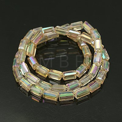 Electroplate Glass Beads EGLA-J023-8x4mm-07-1