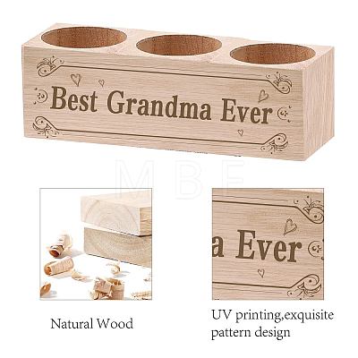 3 Hole Wood Candle Holders DIY-WH0375-002-1
