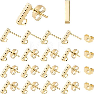 304 Stainless Steel Stud Earring Findings STAS-UN0019-62G-1