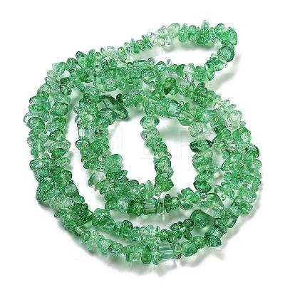 Transparent Crackle Glass Beads Strands GLAA-U004-01C-1