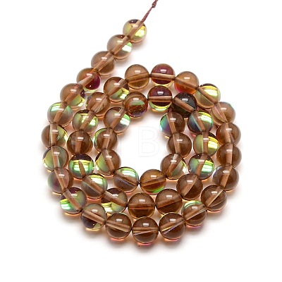 Synthetic Moonstone Beads Strands LS-G-F143-8mm-08-1