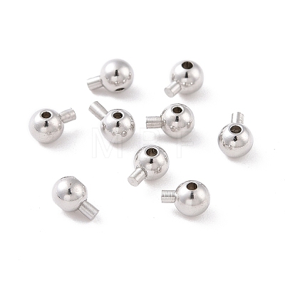 Anti-Tarnish Rhodium Plated 925 Sterling Silver Beads STER-D035-02P-1