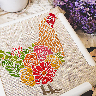 PET Hollow Out Drawing Painting Stencils DIY-WH0391-0372-1