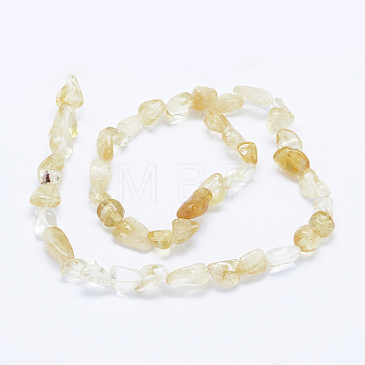 Natural Citrine Beads Strands G-F599-18-1