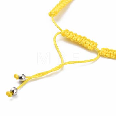 Adjustable Nylon Thread Braided Bead Bracelets BJEW-JB05959-04-1