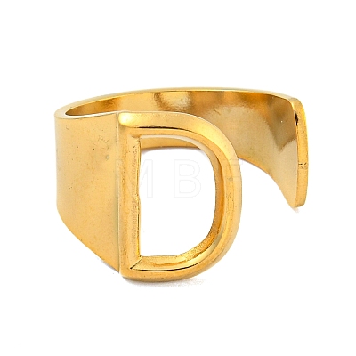 PVD Vacuum Plating 201 Stainless Steel Cuff Rings RJEW-Z032-01G-D-1