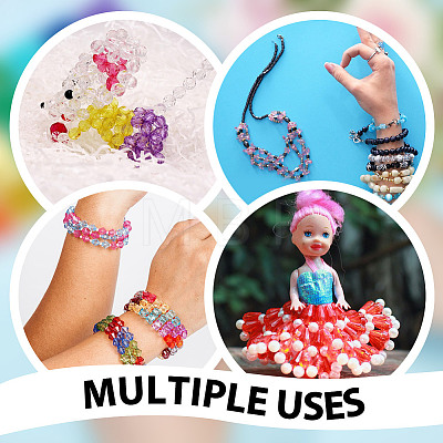 2380Pcs 28 Colors Transparent Acrylic Beads TACR-PH0001-87-1