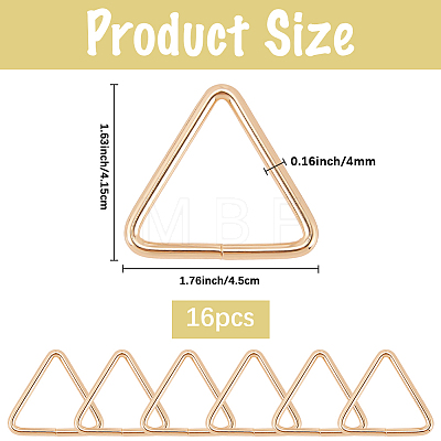 16Pcs Triangle Iron Linking Rings IFIN-CL0001-07KCG-1