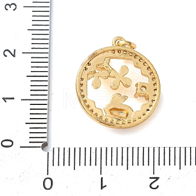 Brass Rhinestone Pendants RB-CBA2C2D-01G-1
