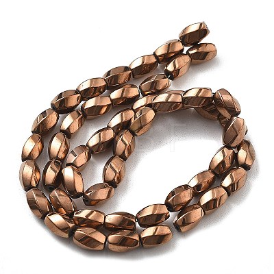 Electroplated Synthetic Non-magnetic Hematite Beads Strands G-P545-G02-02D-1