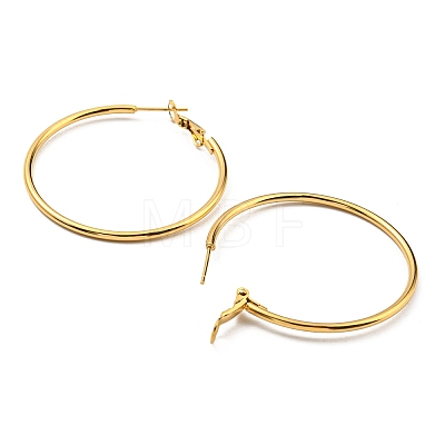 Ion Plating(IP) 316 Surgical Stainless Steel Hoop Earrings for Women EJEW-C053-08A-G-1