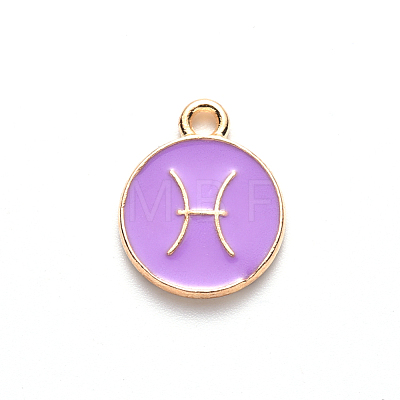 Alloy Enamel Pendants ENAM-S124-01B-01H-1