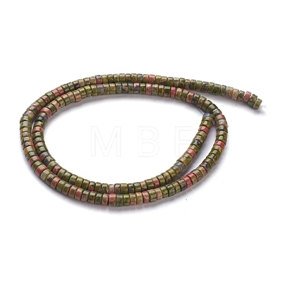 Natural Unakite Beads Strands G-H230-33-1