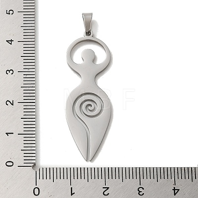 Non-Tarnish 304 Stainless Steel Pendants STAS-O005-06P-1