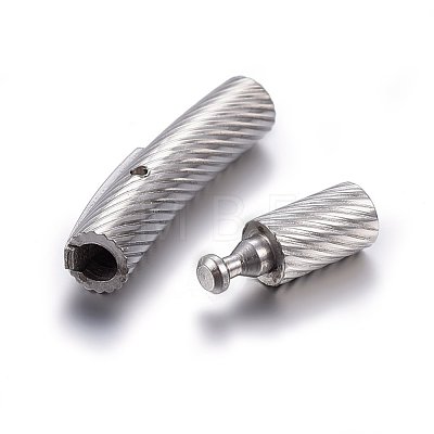 304 Stainless Steel Bayonet Clasps STAS-E440-08F-P-1