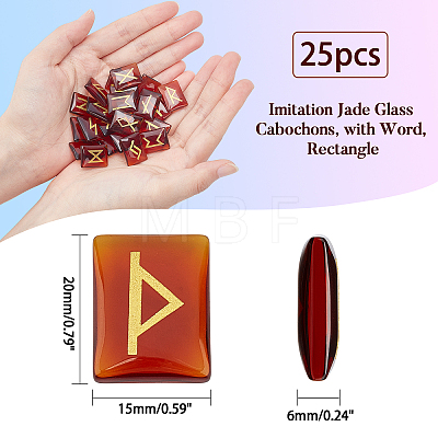 Imitation Jade Glass Cabochons GLAA-NB0001-23-1