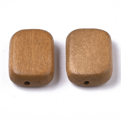 Painted Natural Wood Beads WOOD-R265-07E-1