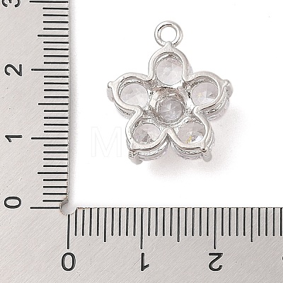 Brass Inlay Clear Glass Pendants KK-S388-18P-1