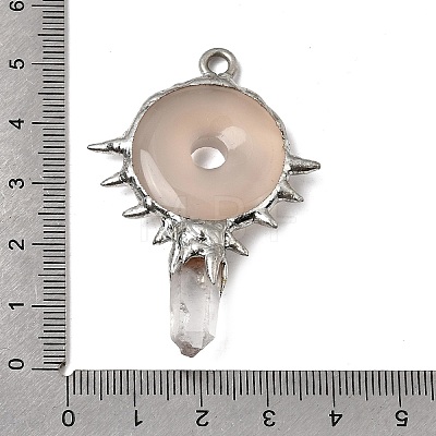 Natural & Synthetic Mixed Gemstone Big Pendants G-G466-02P-1