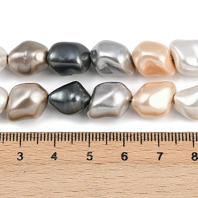 Electroplated Shell Pearl Beads Strands BSHE-H113-05H-1