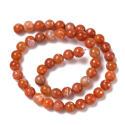 Natural Agate Beads Strands G-G754-06-8mm-1