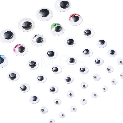 743Pcs Black & White Plastic Wiggle Googly Eyes Buttons KY-YW0001-12-1