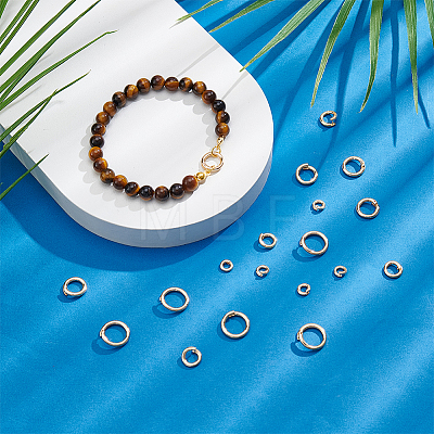 20Pcs 4 Styles Brass Open Jump Rings KK-UN0006-08-1