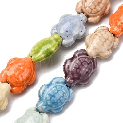 Handmade Porcelain Beads Strands LAMP-G140-02P-1