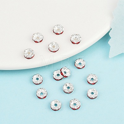 Brass Rhinestone Spacer Beads RB-A014-L6mm-21S-1