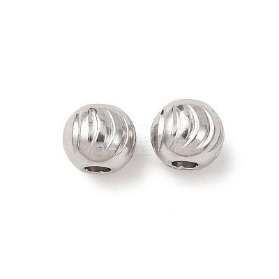 Textured 304 Stainless Steel Beads STAS-I358-11P-03-1