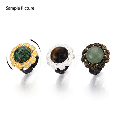 Adjustable Alloy & Iron Bezel Cup Ring Base with Rotatable Tray MAK-T012-01S-1