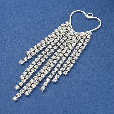 Brass Rhinestone Pendants KK-I715-01S-01-1