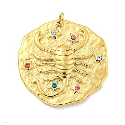 Real 18K Gold Plated PVD Vacuum Plating 304 Stainless Steel Pendants STAS-L278-003G-08-1