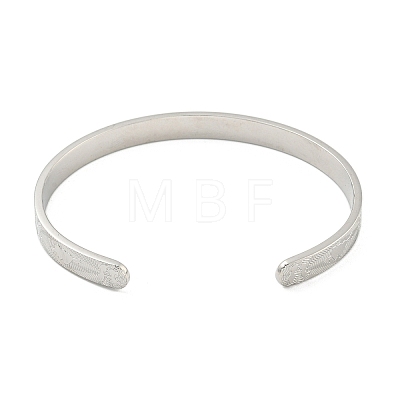 Titanium Steel Open Cuff Bangles for Women BJEW-G708-01B-P-1