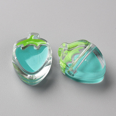 Transparent Enamel Acrylic Beads X1-TACR-S155-003G-1