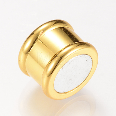 Brass Magnetic Clasps with Glue-in Ends X-KK-R052-22G-1
