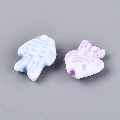 Opaque Acrylic Beads SACR-T017-82M-1