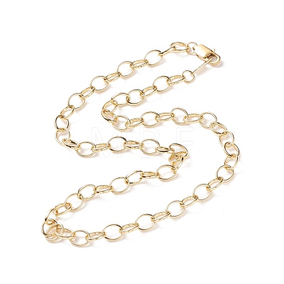 Brass Cable Chain Necklace for Men Women NJEW-JN03735-1
