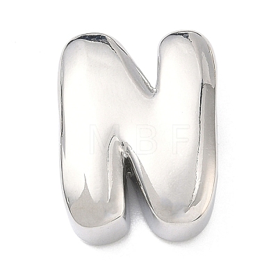 Brass Initial Beads KK-B167-27P-01N-1