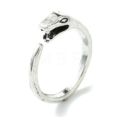 Snake Alloy Open Cuff Rings RJEW-K275-87AS-1