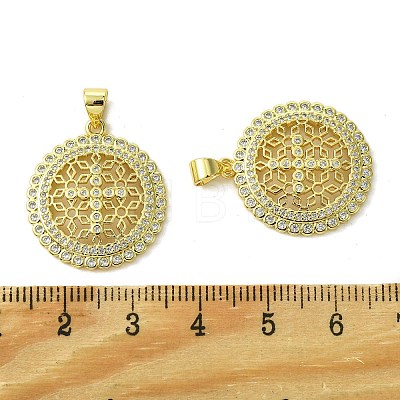 Eco-Friendly Brass Micro Pave Cubic Zirconia Pendants KK-A204-12G-1