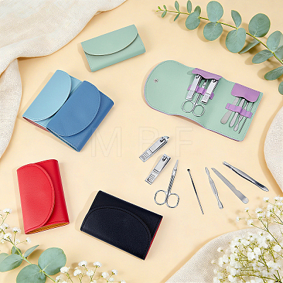 18Bags 6 Colors 410 Stainless Steel Manicure Tool Set with Storage Case MRMJ-WA0001-09-1